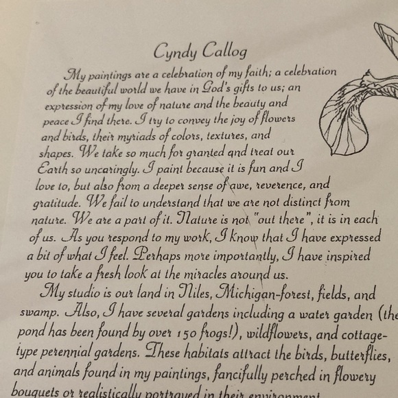 Cyndy Callog 2001 Autumn Chickadee Print - Picture 7 of 11